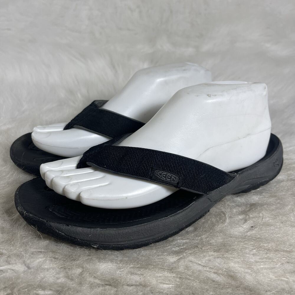 KEEN Kona Flip Sandals Women’s US 8 EU 38.5 Black Comfort Thong Wide W 1015293